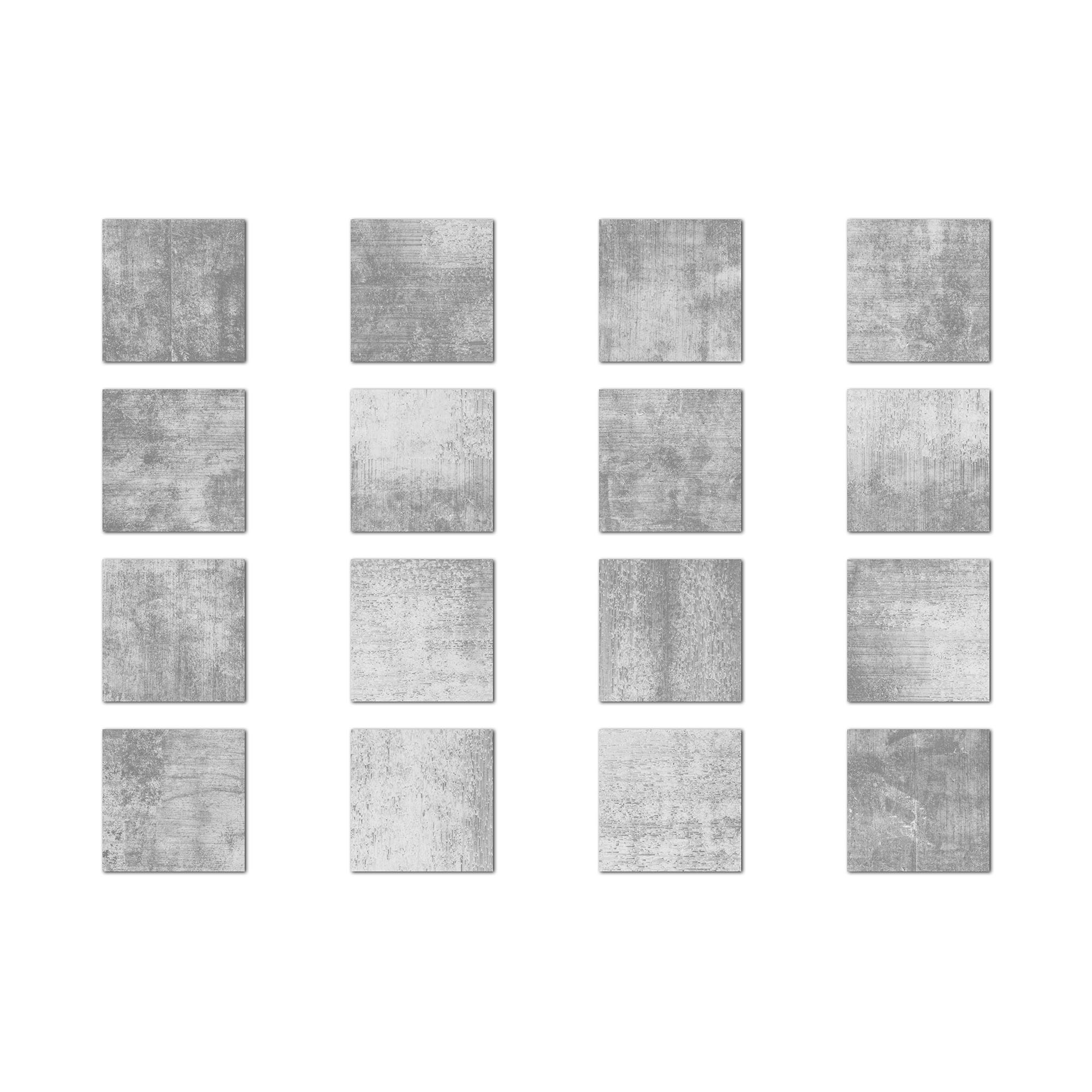 Acoustic Ceiling Panels 60x60cm - Concrete 02 Set of 6