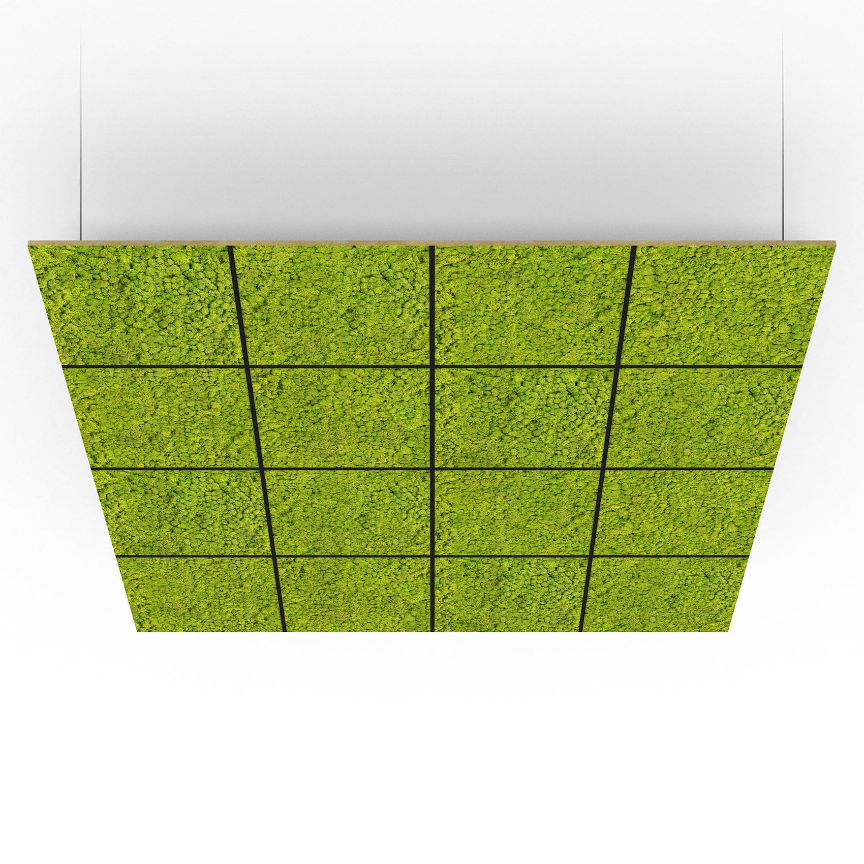Akustik-Deckenpaneele 60x60cm - Moos 6er-Set