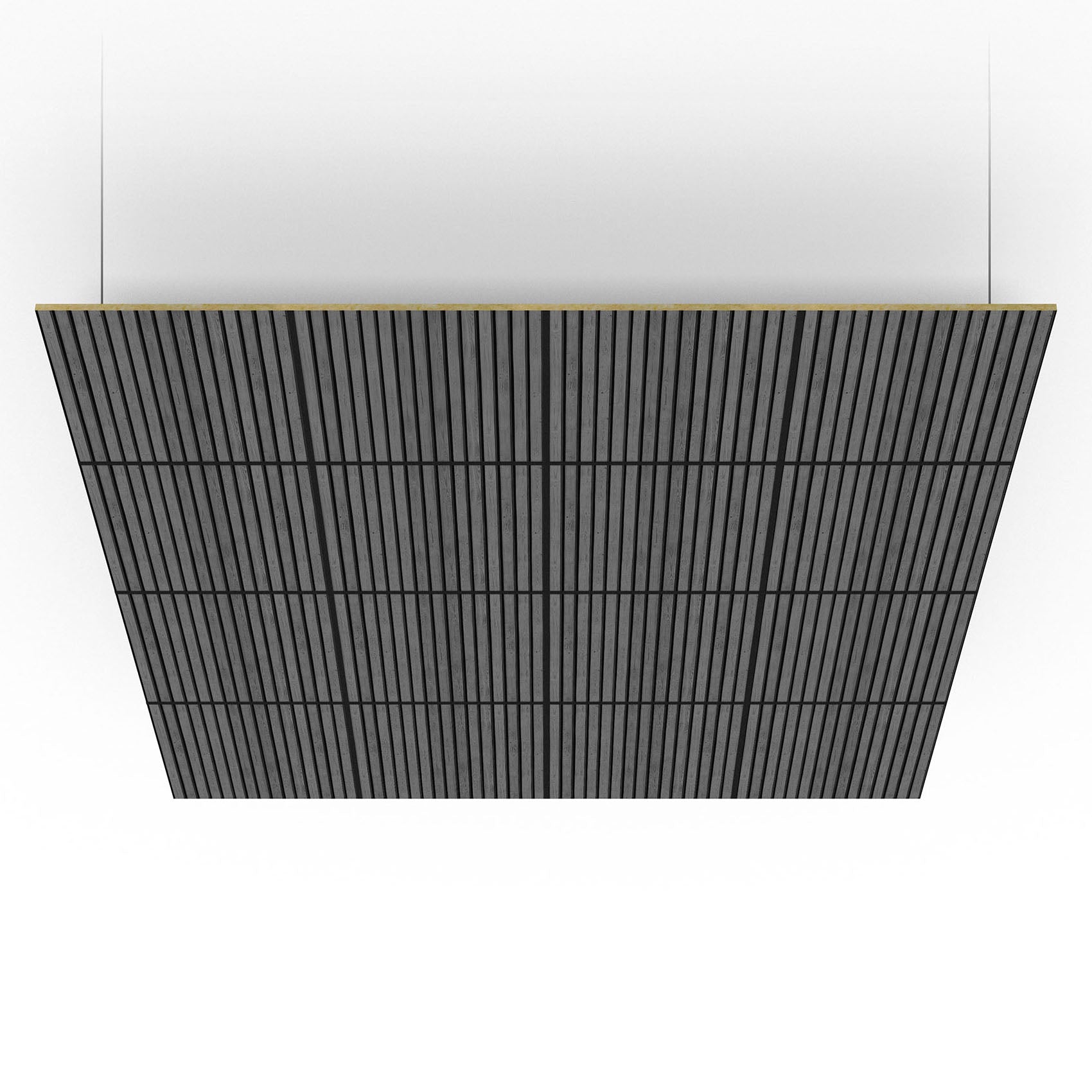 Panele Sufitowe Akustyczne 60x60cm - Lamele Szare Zestaw 6 szt.