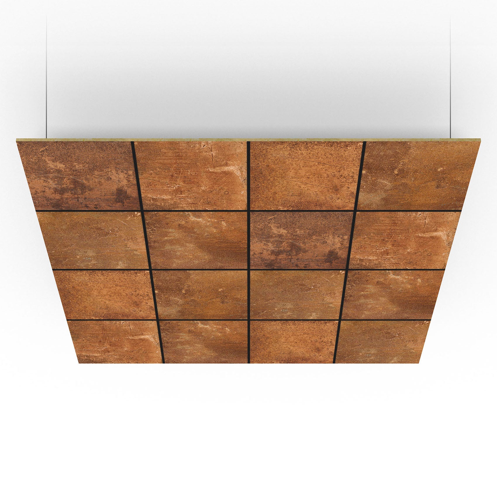 Akustik-Deckenpaneele 60x60cm - Rost 6er-Set