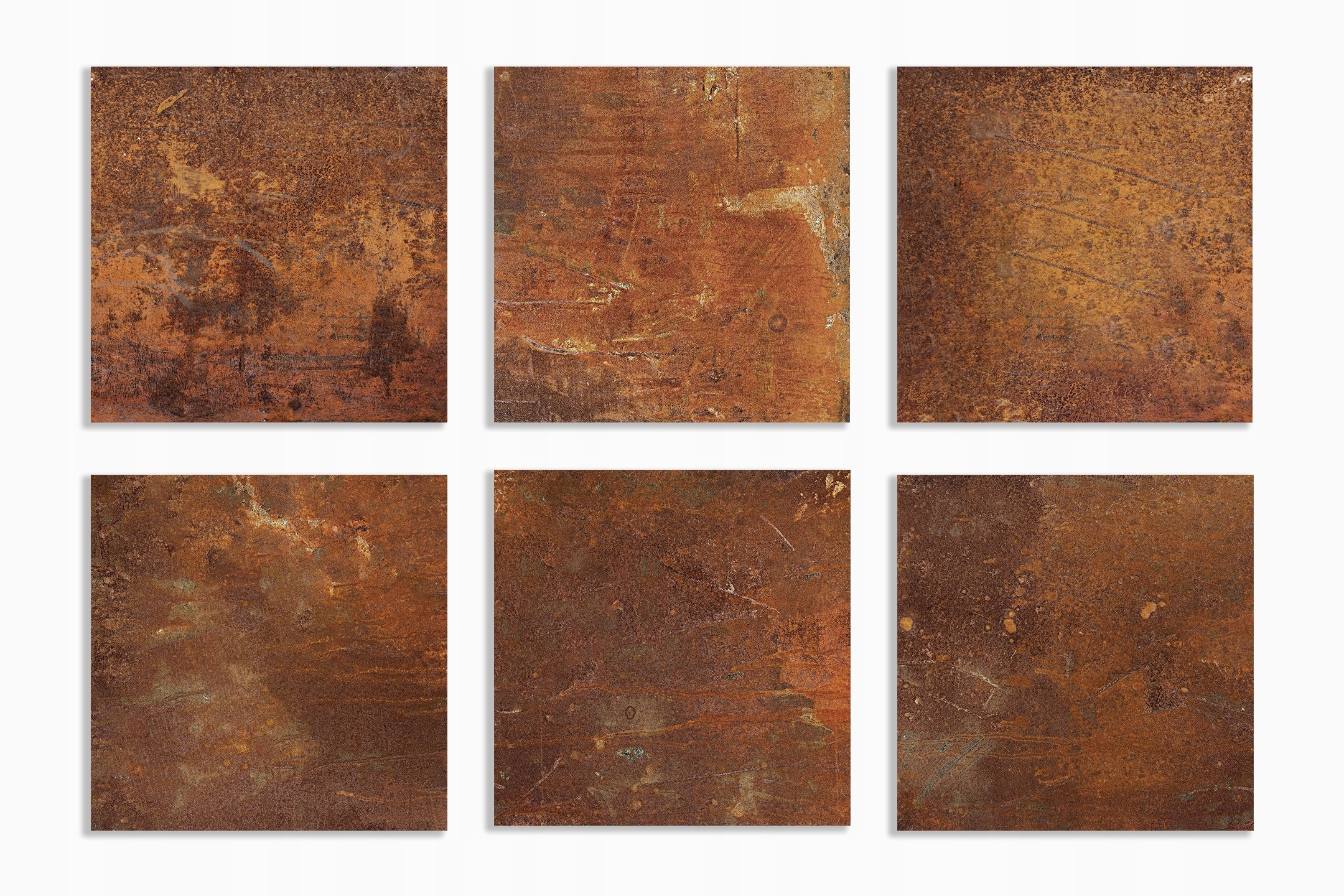 Akustik-Deckenpaneele 60x60cm - Rost 6er-Set