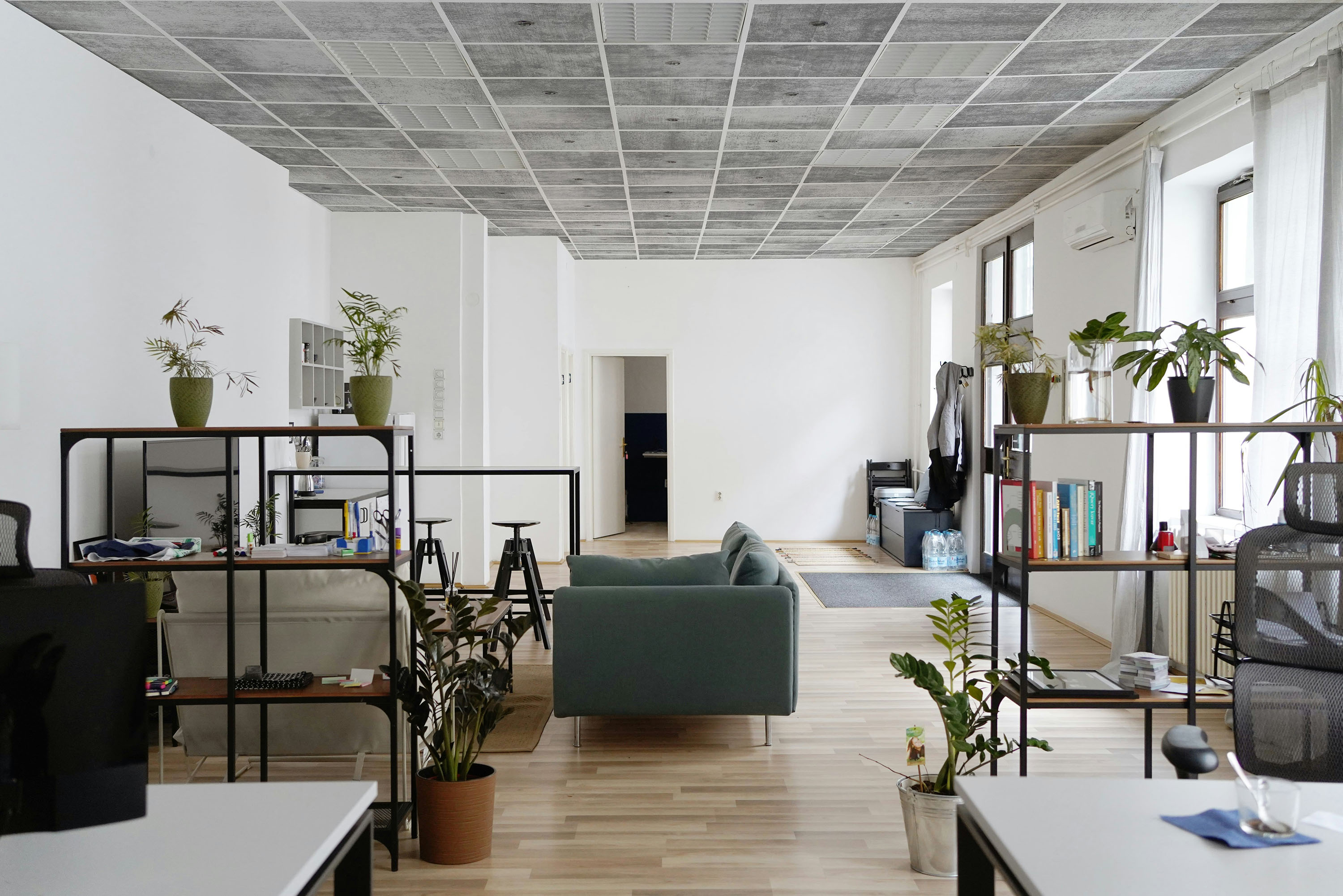 Acoustic Ceiling Panels 60x60cm - Concrete 02 Set of 6