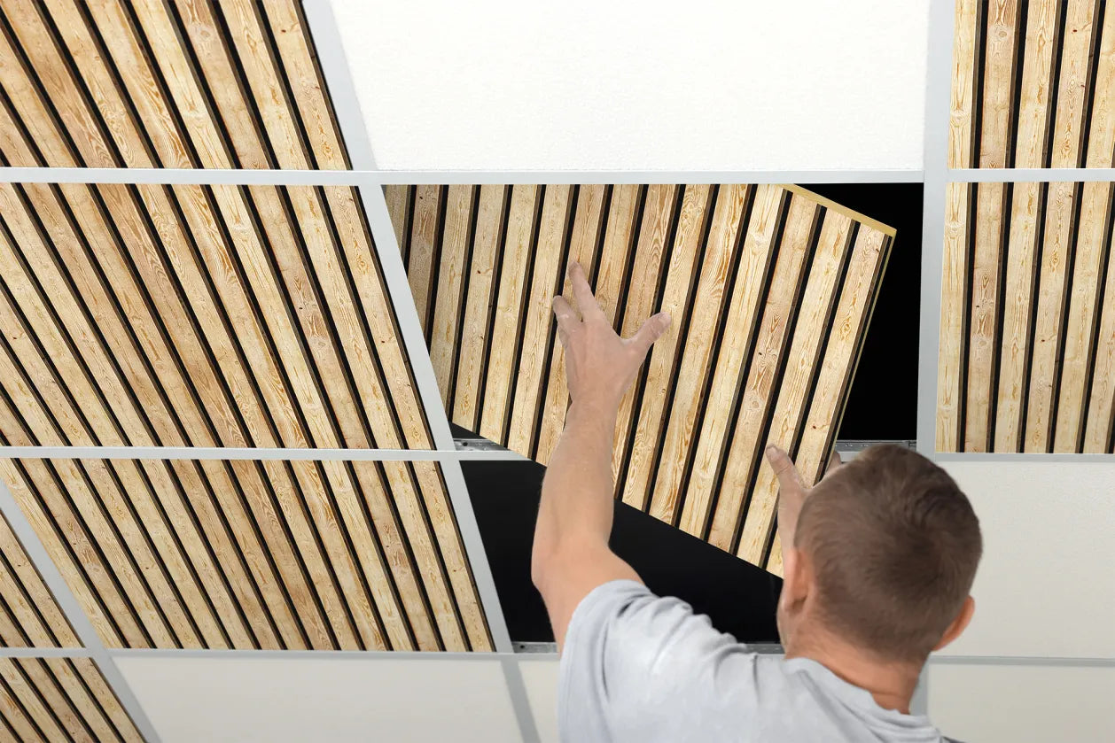 Acoustic Ceiling Panels Decorative Cassettes 60x60cm - Mondo